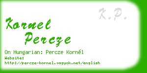 kornel percze business card