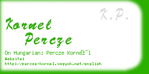 kornel percze business card